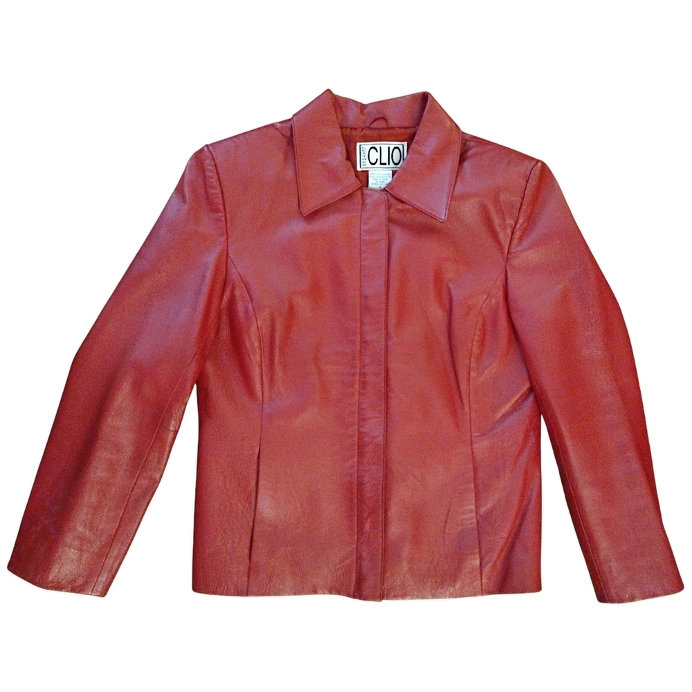 Clio Red Leather Jacket
